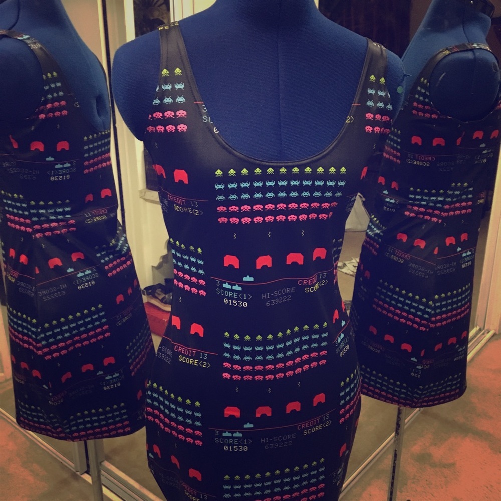 Blackmilk Space Invaders Body Con dress